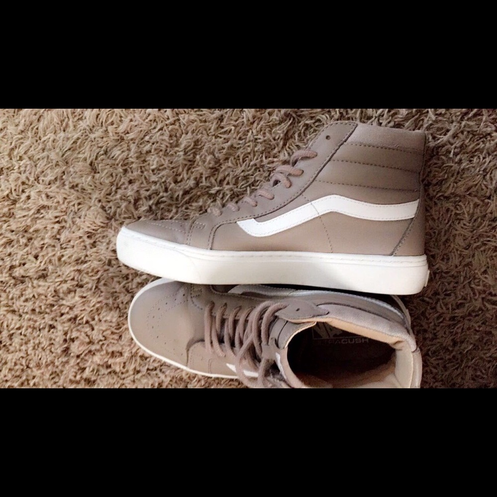 like new leather high top vans